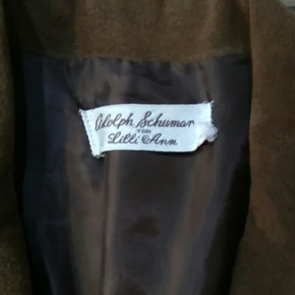 Pre-owned Lilli Ann Ultra Suede Skirt Jacket Suit - Picture 2 of 8